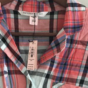 Victoria secret plaid pajama top